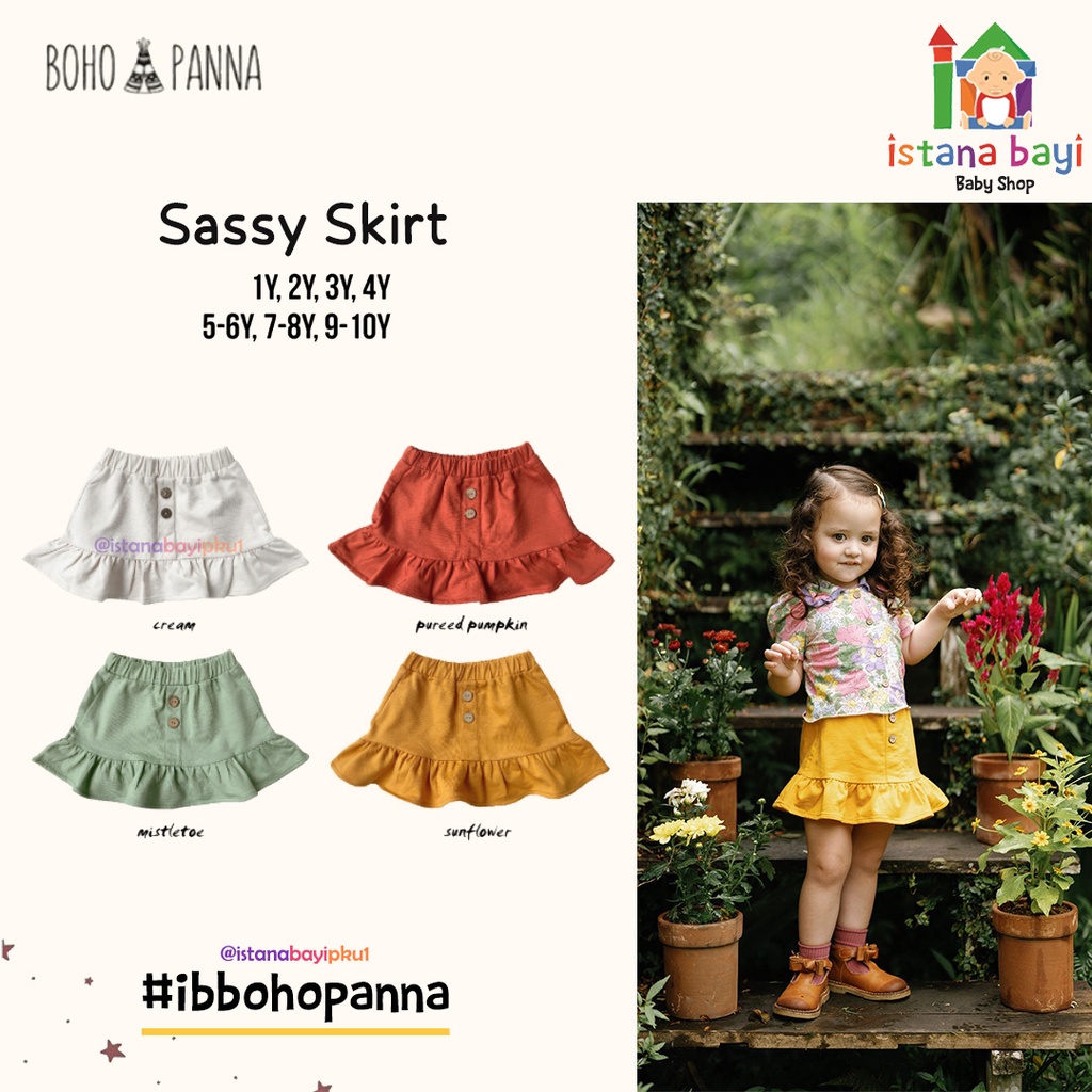 BOHOPANNA - SASSY SKIRT - Rok Anak Perempuan 6Bulan - 4Tahun