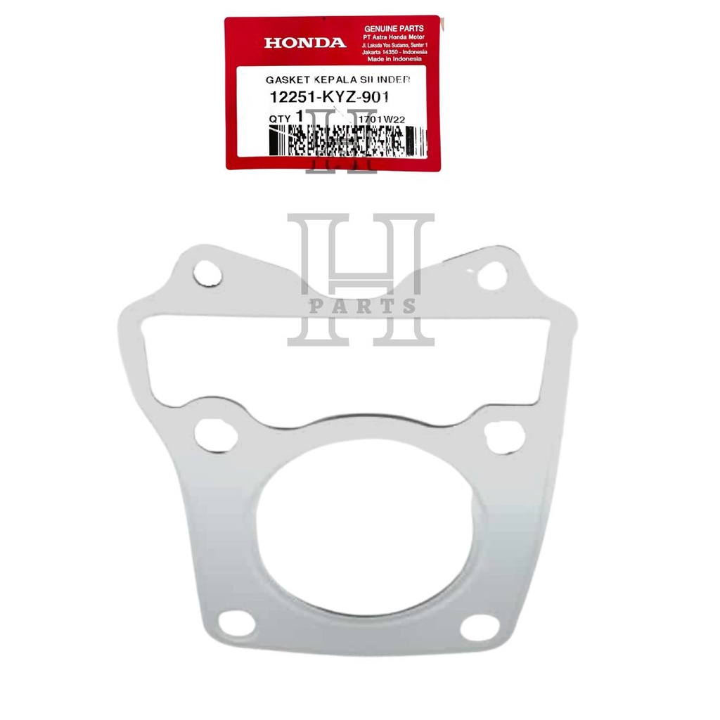 PAKING MESIN KEPALA SILINDER GASKET CYLINDER HEAD SUPRA X 125 FI &amp; SUPRA X 125 HELM IN 12251-KYZ-901 ASLI ORIGINAL AHM HGP HONDA