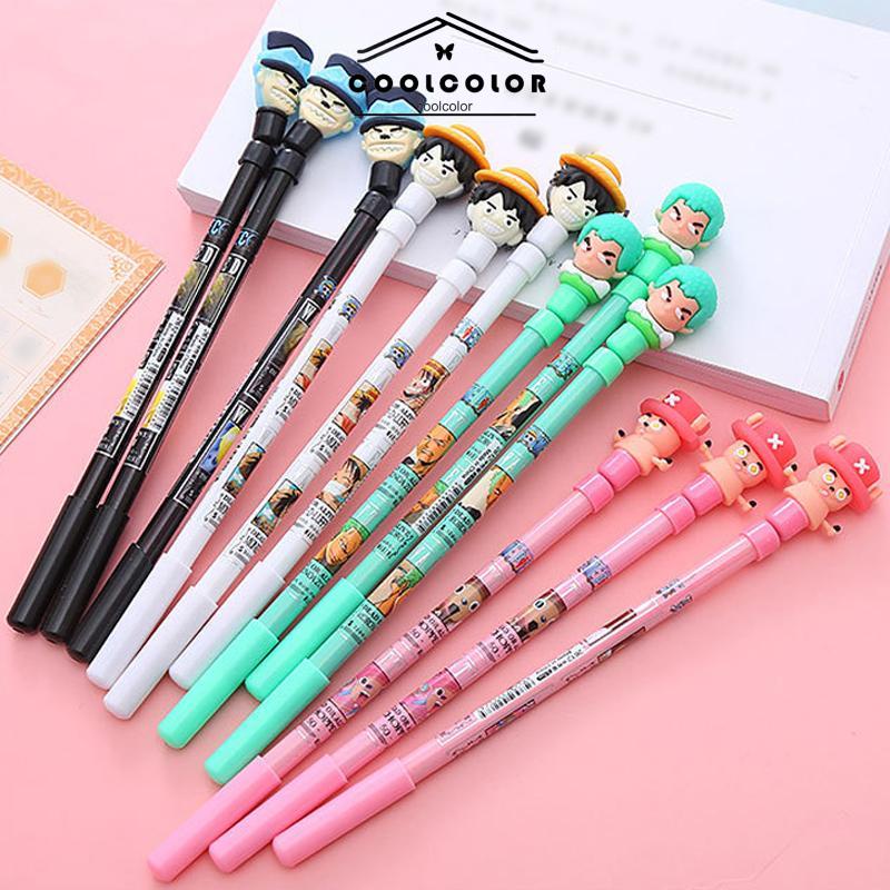 COD❤️Spinning Pen Pulpen Putar Karakter Anti Stress Pena Mainan Anak Spinner Balance One Piece- cl