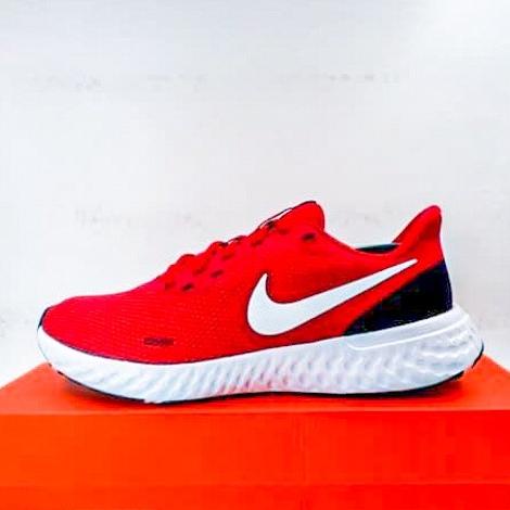 SEPATU RUNNING/LARI NIKE REVOLUTION 5 GYM RED WHITE BLACK BQ3204-600 RGFG9646F