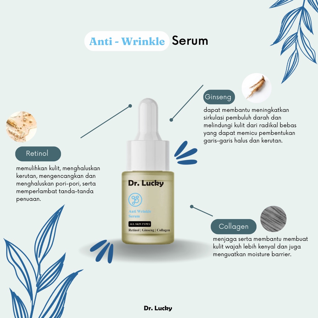 LUCKYMALL Face Serum Wajah KOREA DR LUCKY Hydrating Revitalizing Acne Brightening Anti Wrinkle Rejuvenating Essence Kulit Jerawat Whitening Pemutih AHA IMPLORA SCARLETT LUCKYMEN SKINTIFIC