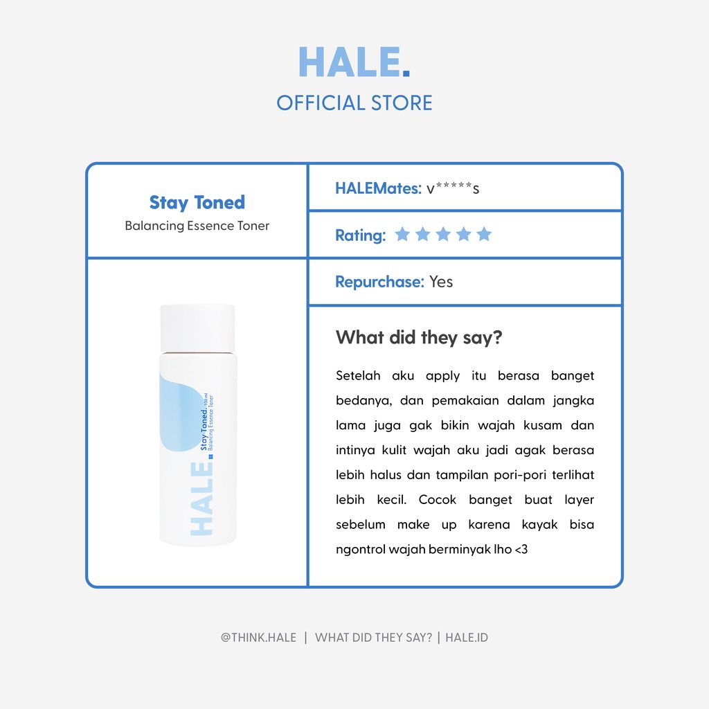 HALE STAY TONED BALANCING ESSENCE TONER 100ML