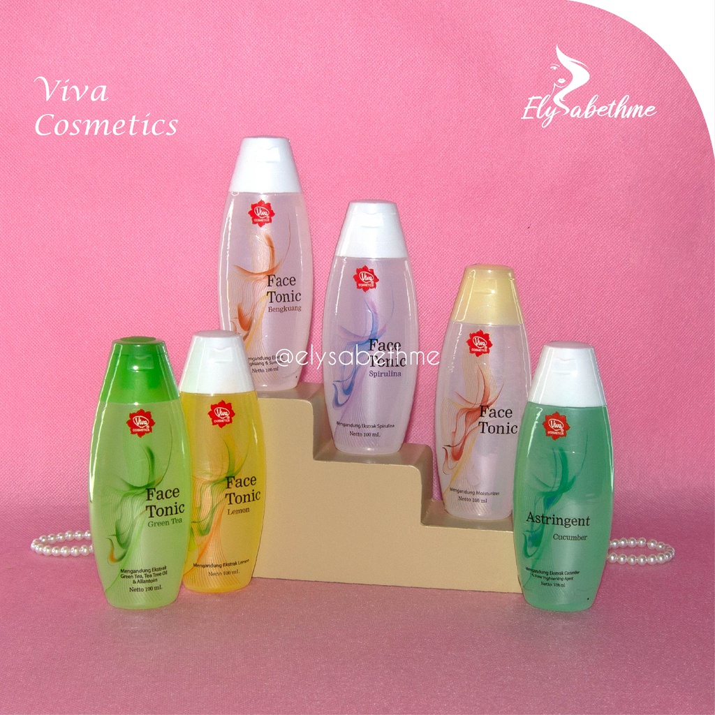 ✿ELYSABETHME✿ (🆅🅸🆅🅰) Viva face tonic pembersih wajah toner penyegar angkat makeup dan bedak