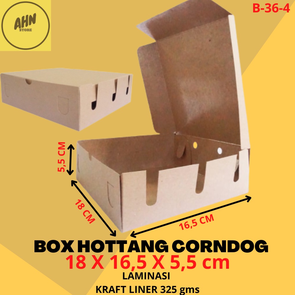 

BOX KARDUS KOTAK HOTTANG SOSTANG CORN DOG / KOTAK BOX SOSIS SATE NASI BAKAR ISI 3 LAMINASI