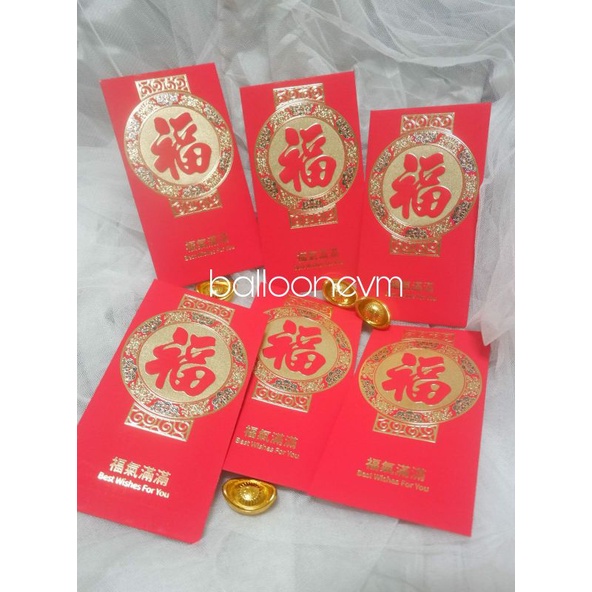 

Angpao Hoki / Fu Berkilauu Panjang isi 6lembar