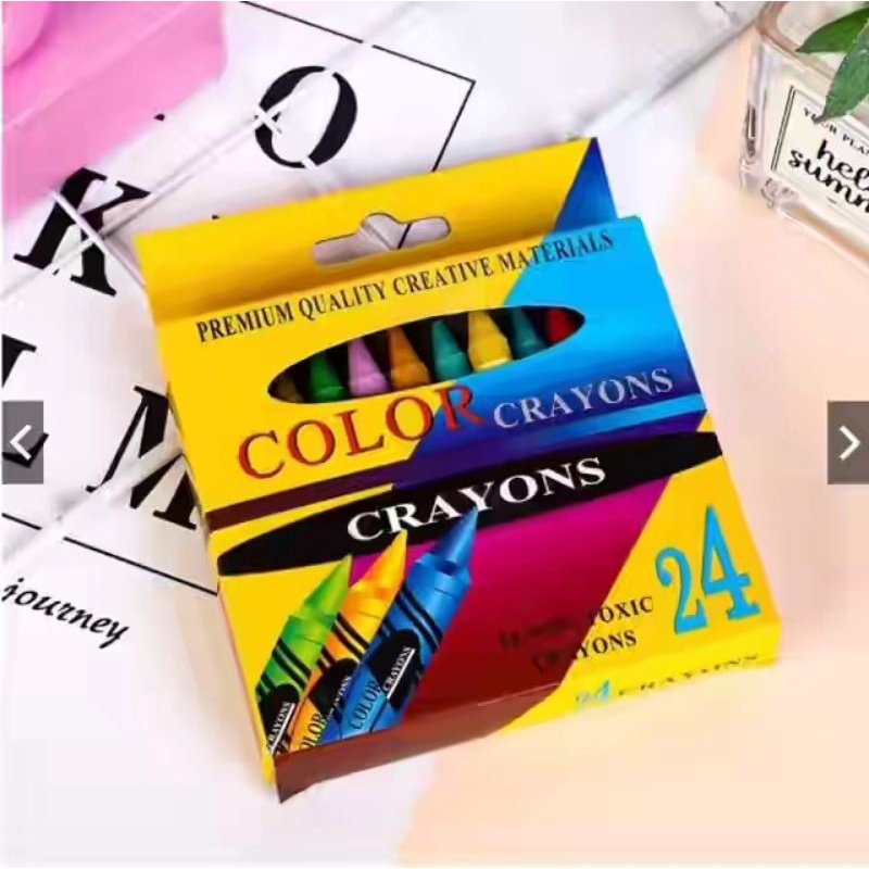 

CRAYON PENSIL WARNA ISI 24PCS / COLOR CRAYONS 24 NON-TOXIC / PENSIL KRAYON GAMBAR 24 ART SET