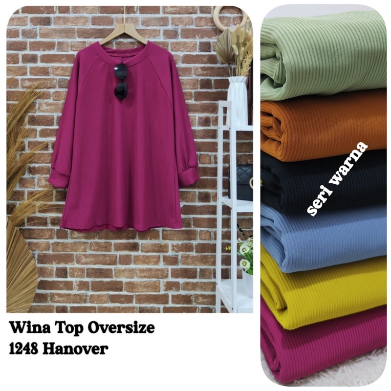 1248 atasan oversize merk clarke atasan hanover