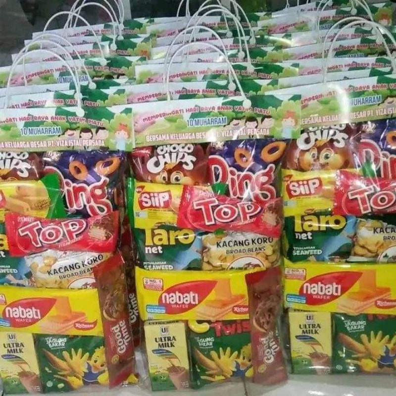 

Hadiah ulangtahun anak/hampers natal/hampers lebaran/snack ultah/BONUS KARDUS PACKING