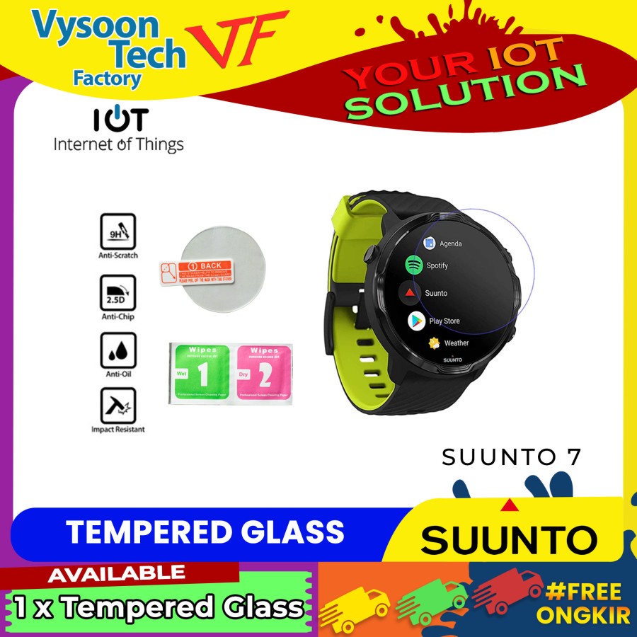 Tempered Glass Screen Guard Protector Jam Suunto 7 Anti Gores