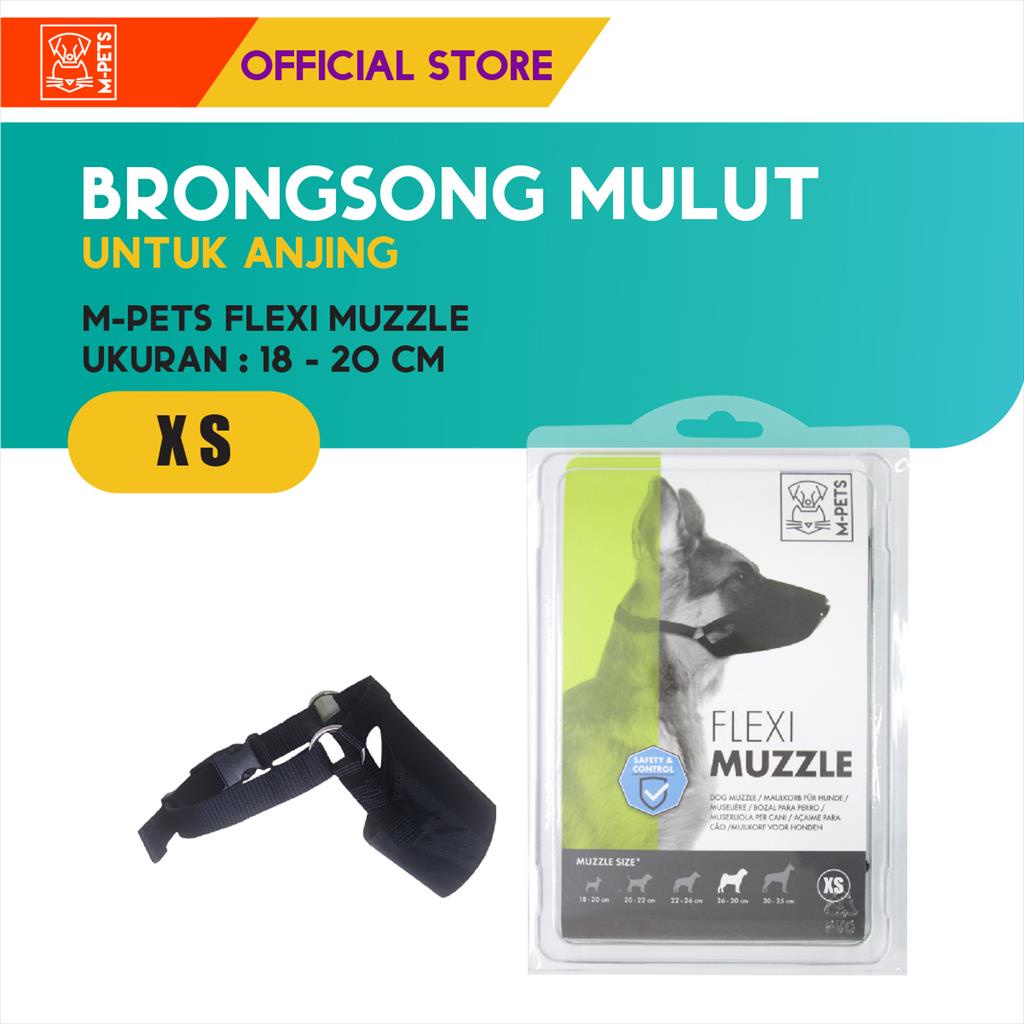 M-Pets Flexi Muzzle Size XS / Brongsong Mulut Anjing