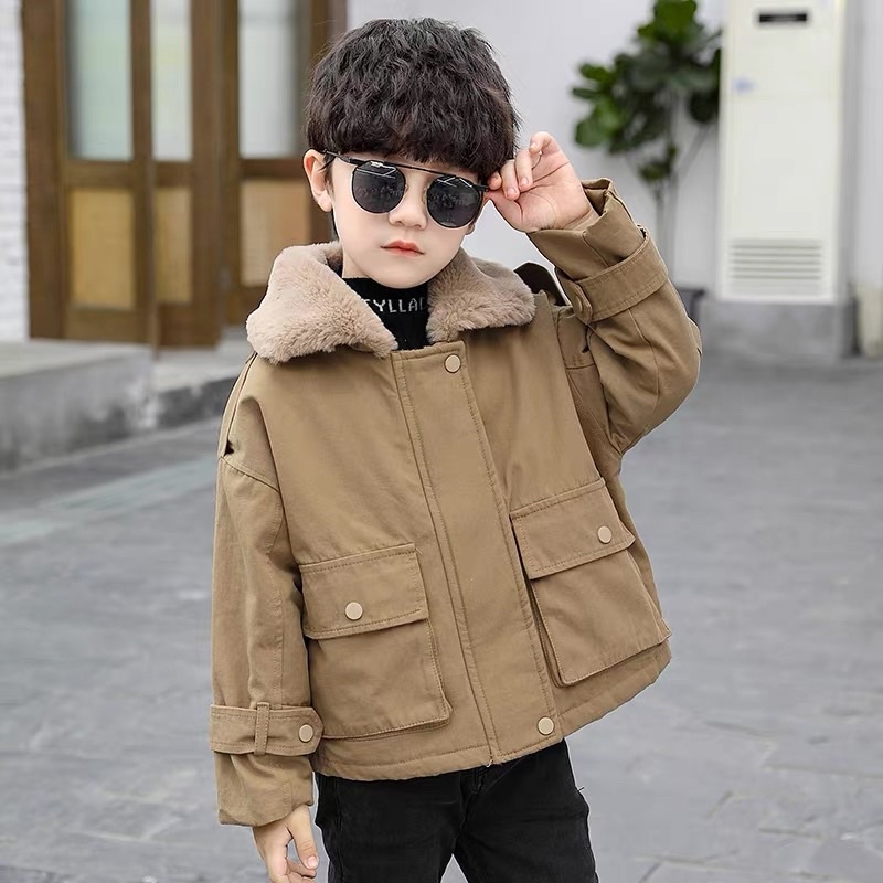 Jaket winter anak import brown coat coklat hangat gunung musim dingin bromo