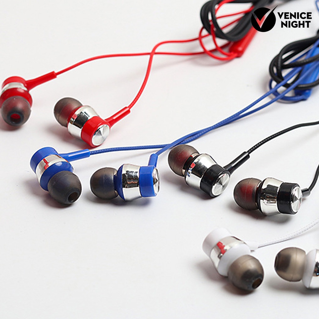 (VNEP) (Berkabel) HY-7 Earphone In-ear Heavy Bass Dual Drive 3.5mm Sport Gaming Headset dengan Mic untuk Ponsel