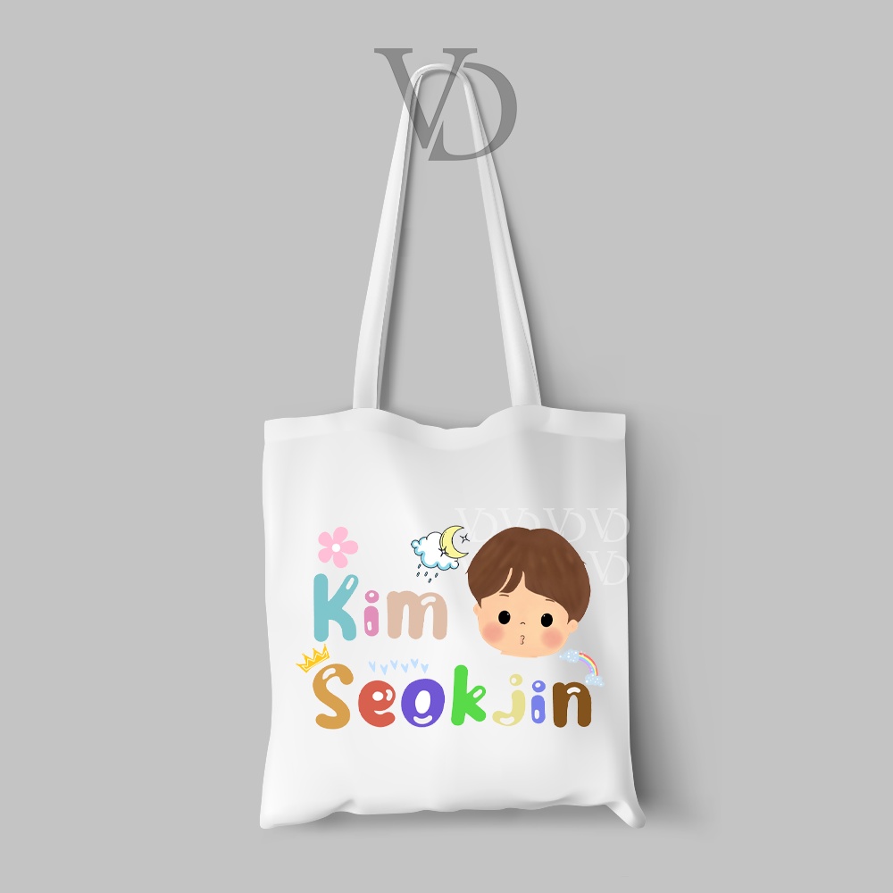 tote bag kanvas chibi kpop NEW EDITION/ tote bag korea band for army