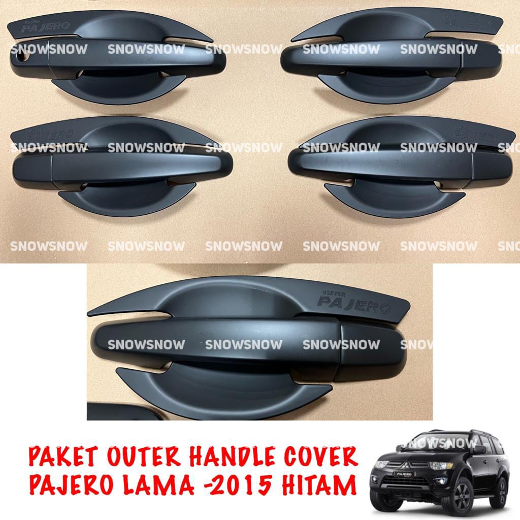 Paket Outer Handle Cover Pajero Sport Lama 2008 2010 2015 Hitam Doff