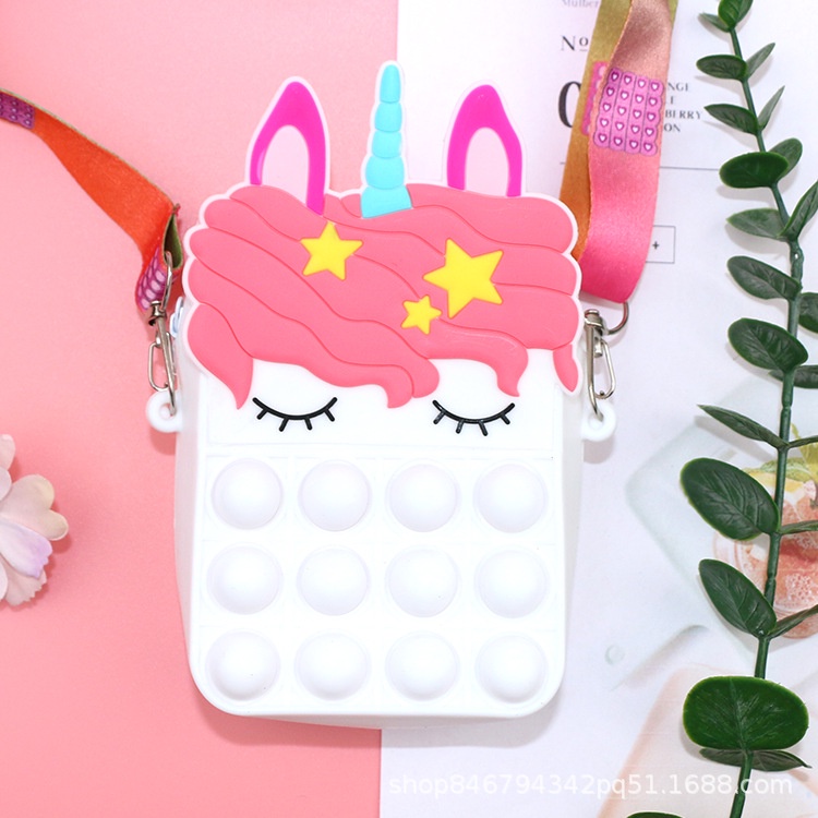 Spearhead unicorn miniatur/silicone deexpressor afirmatif dompet kosong