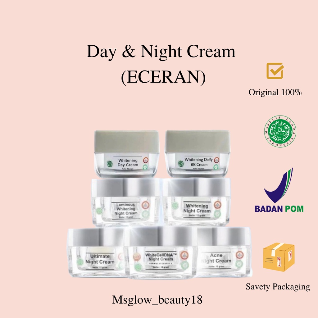 Day & Night Cream Ms Glow (Krim Malam & Siang Eceran)