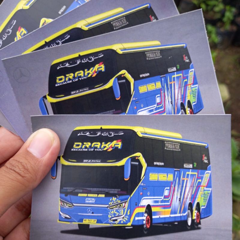 5 pcs Sticker Bus Stiker Bis Sudiro Tungga Jaya STJ Draka