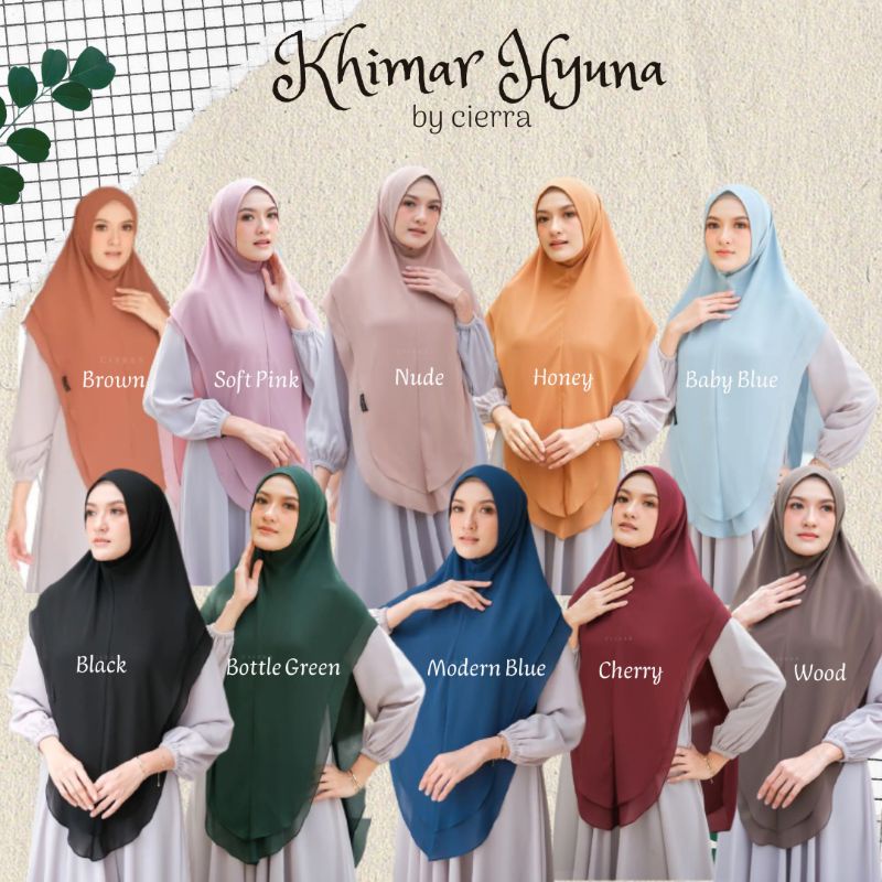 Khimar Cierra Hyuna Hijab Simple Dengan Dua Layer Berbahan Baby Doll Armani