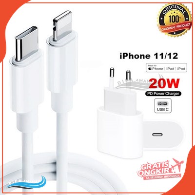 CHARGER IPHE 99% IPHONE 12 PRO MAX ORIGINAL SUPER CEPAT FAST CHARGING