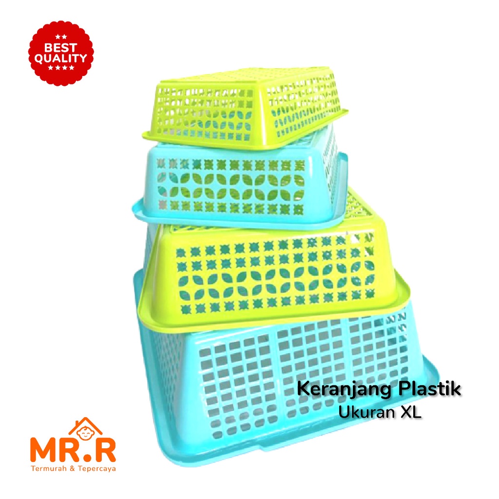 Keranjang Penyimpanan Tempat Serbaguna Kotak Organizer Kranjang Plastik Laundry Pakaian Size XL