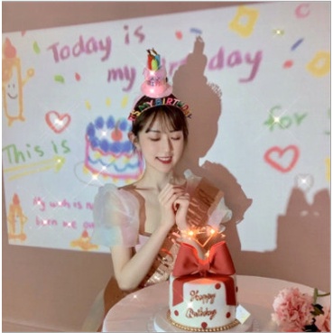 Happy Birthday Projector Party Lamp Cute Birthday Gift Idea HBD Photo