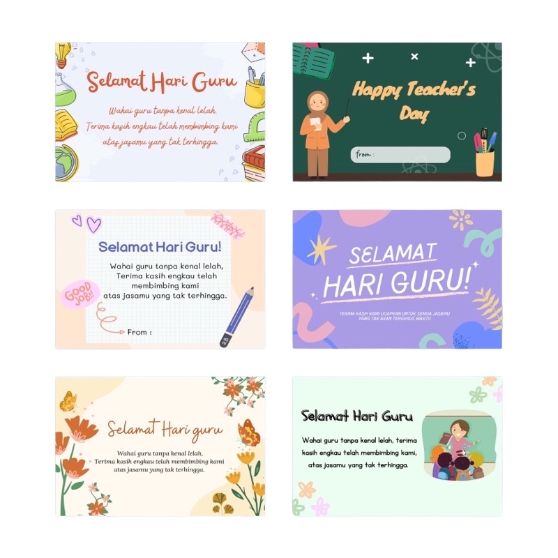 Jual GREETING CARD TEACHER'S DAY KARTU UCAPAN HARI GURU SELAMAT HARI ...