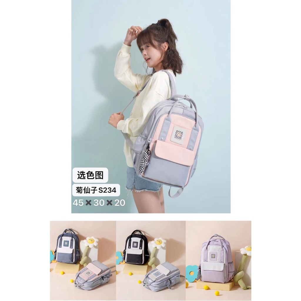 PREMIUM MATERIAL / TAS KOREA FASHION / RANSEL KOREA PREMIUM TRENDY / TAS KOREA IMPORT / RANSEL SEKOLAH ANAK PEREMPUAN KOREA FREE PIN BROSS + BONEKA TERMURAH!