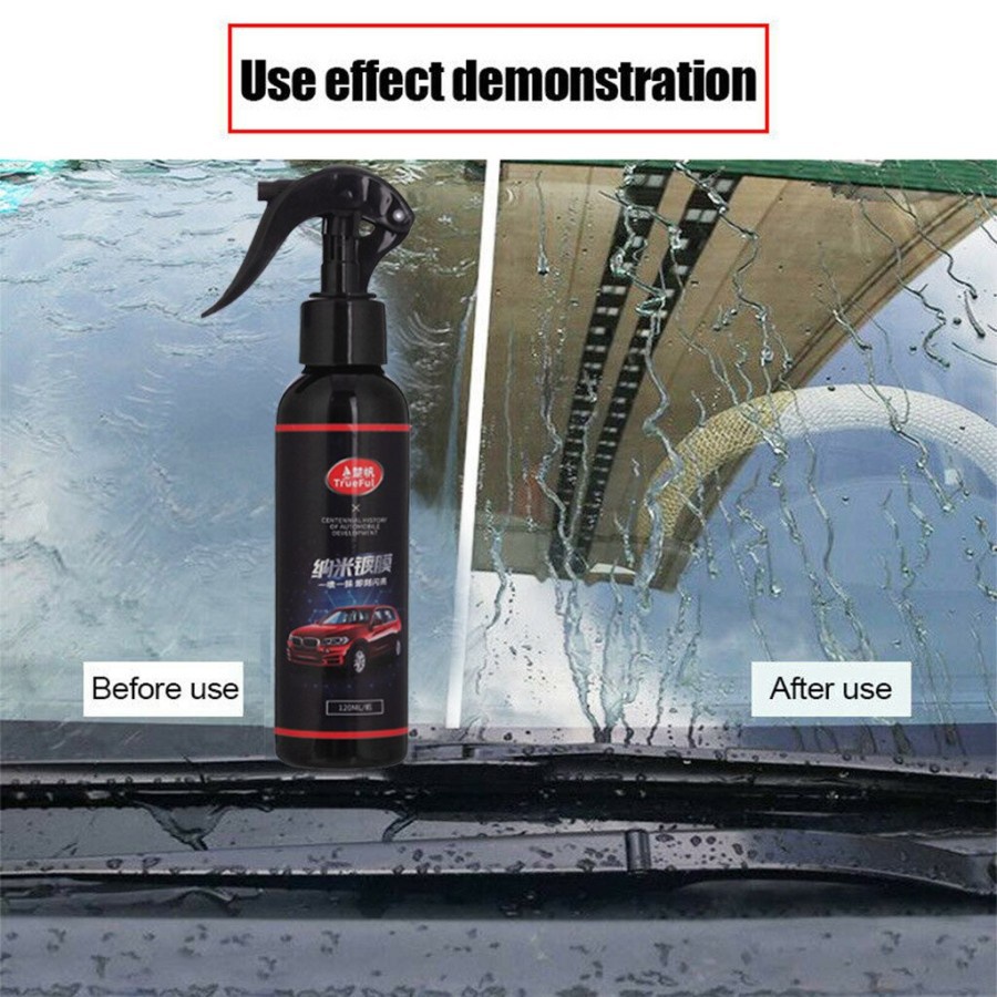 Nano coating Pelindung anti air hujan embun kaca mobil Trueful 120ml