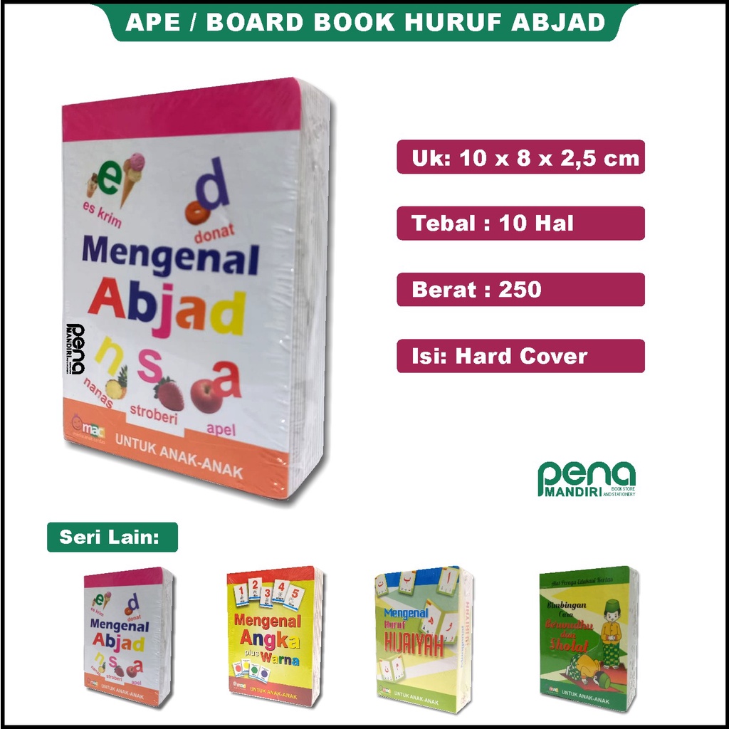 Mainan Edukasi Anak Huruf Kids Board Book - Huruf