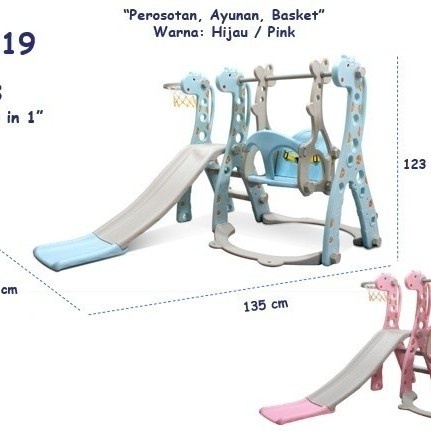Outdoor Terlaris Perosotan Serodotan Anak Ayunan Ring Basket Kisubo Vrt 119 Dp