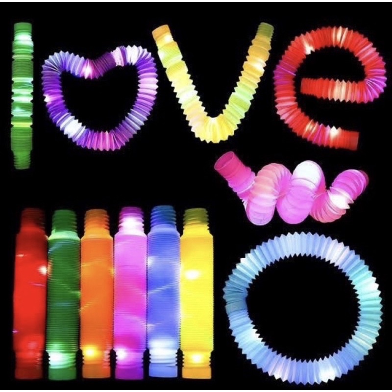 Mainan Anak Light Up Pop Pipes Selang Pipa Mainan Lampu Selang Pipa Light Up Pop LED