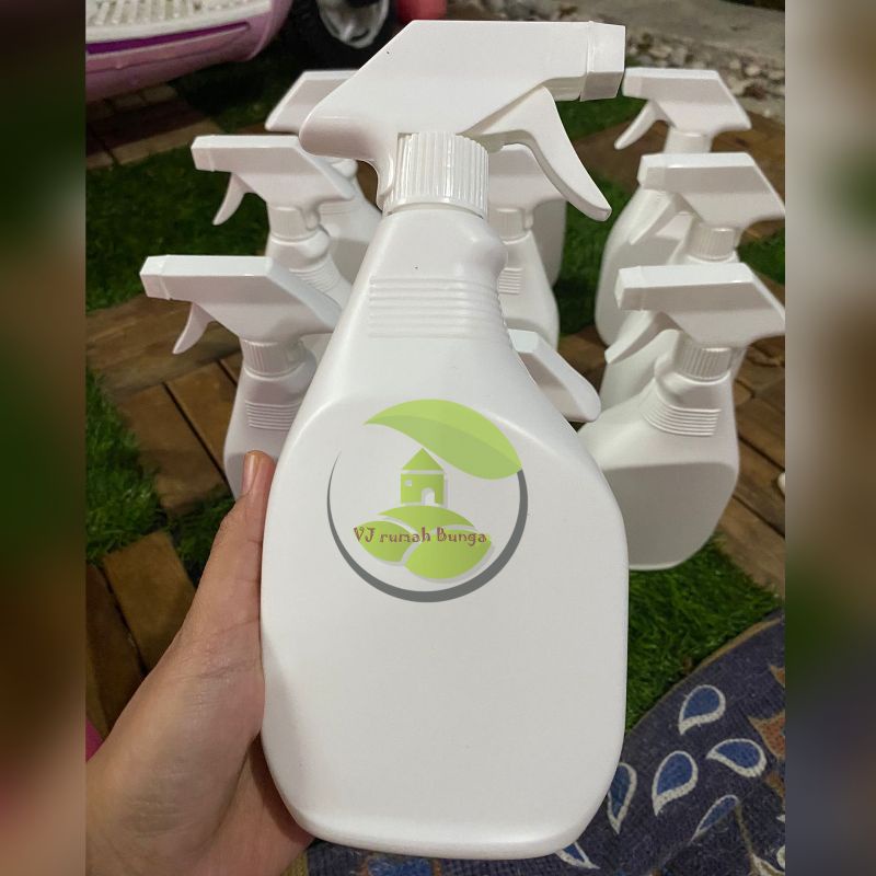 Botol sprayer kispray HDPE putih tebal 500ml