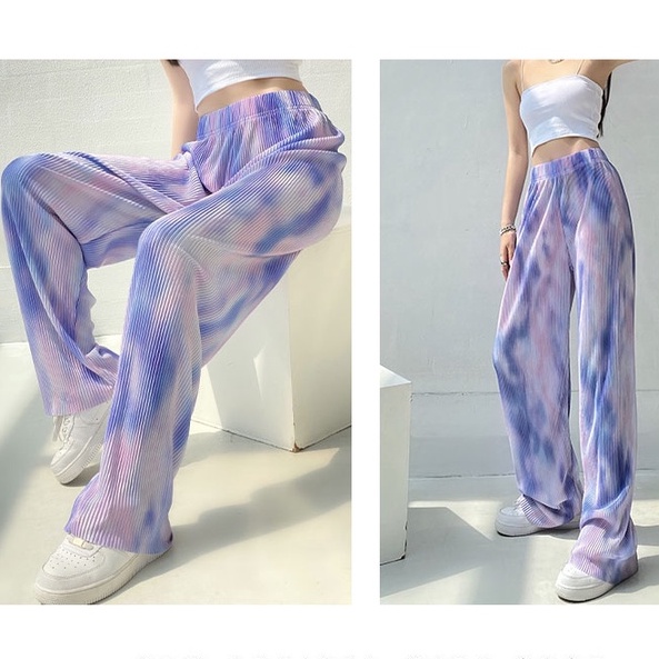 【Blossom】Casual Tie-dye Wide-Legged Pants 2424