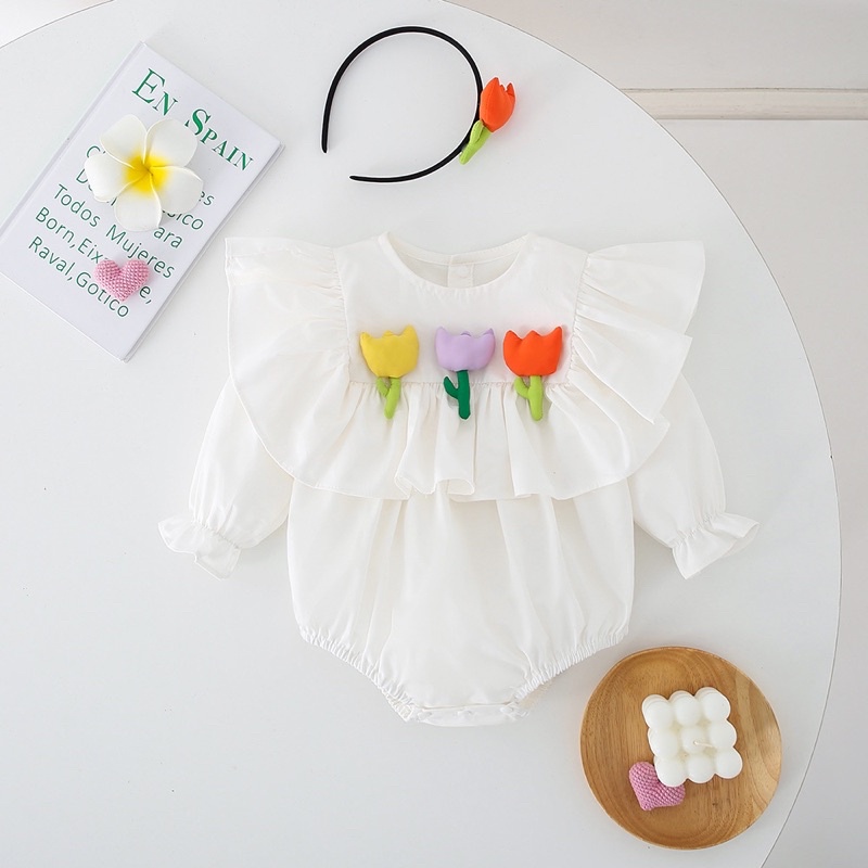 Tulip romper dress bayi anak perempuan