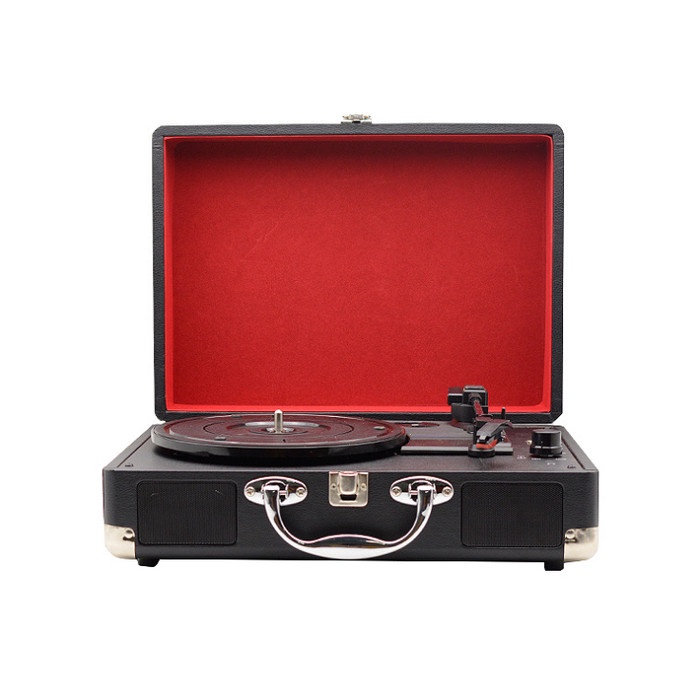 Media Player Turntable Gramaphone Vinyl Piringan Hitam Player Bluetooth Koper Retro