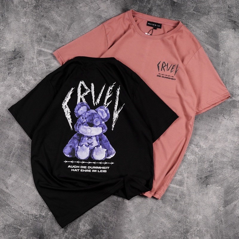 GSC - Baju KAOS OVERSIZE TRUTH VS LOVE / Kaos Oversize terbaru-crvel hitam