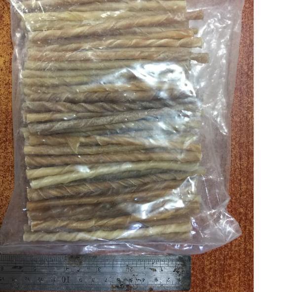 Tulang/Snack Anjing Twist Stick 5 inch isi 100pcs RT1056-RT2056 - natural