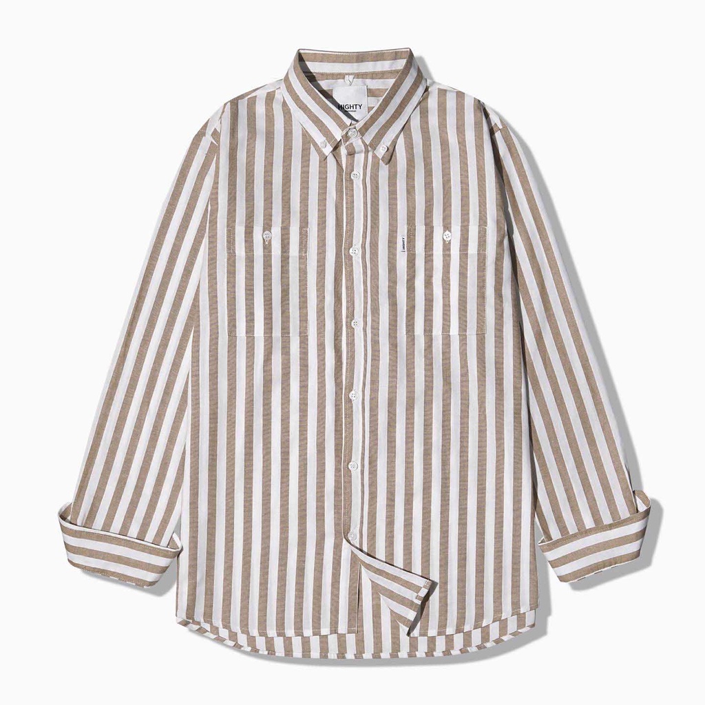 HIGHTY HIGHTY Brown Stripes Shirt | Kemeja Pria