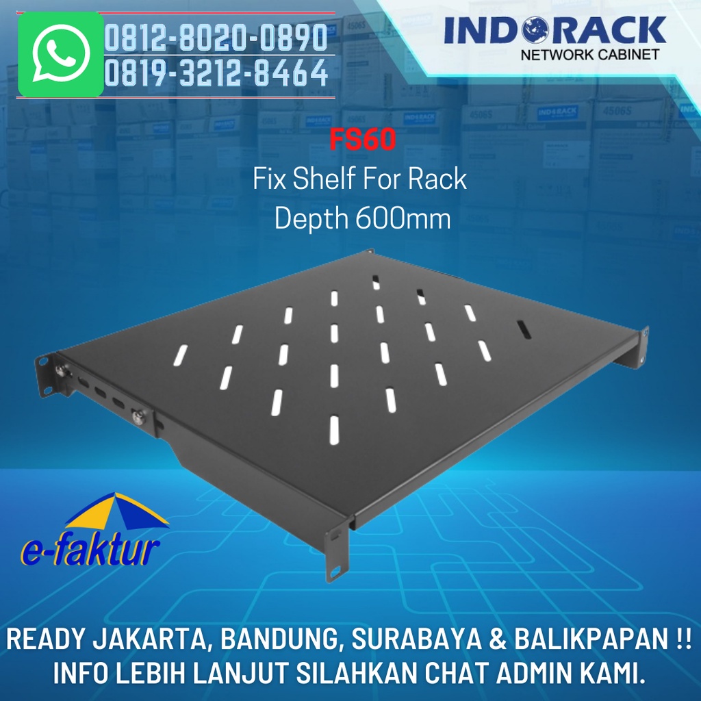 Jual Indorack Series Fixed Shelf Depth Mm Fs Hitam