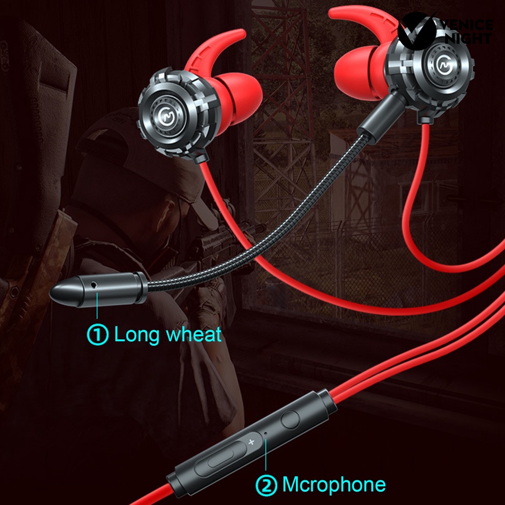 (VNEP) (Berkabel) G500 Earphone Kompatibilitas Luas Gaming Mic In-Ear Headset Noise Isolating Headphone untuk Notebook