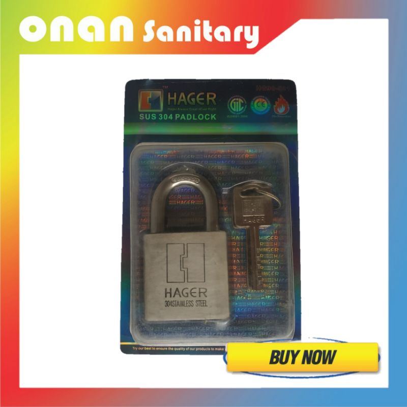 Gembok Hager Lock Stainless 50mm HG-9050 SUS304