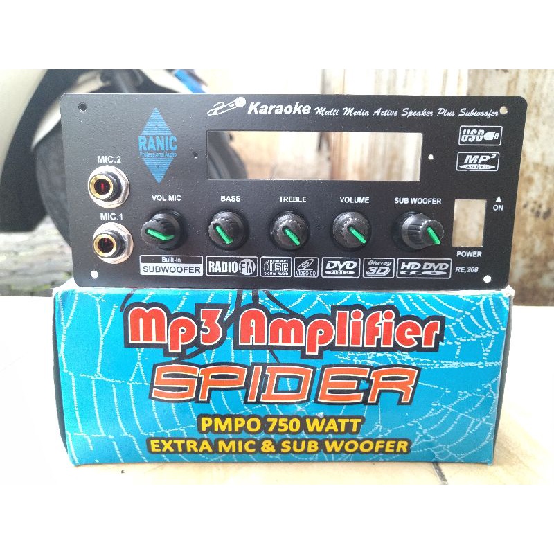 Kit Aktif Speaker Karaoke Mic Subwoofer Mono TANPA MP3 BLUETOOTH
