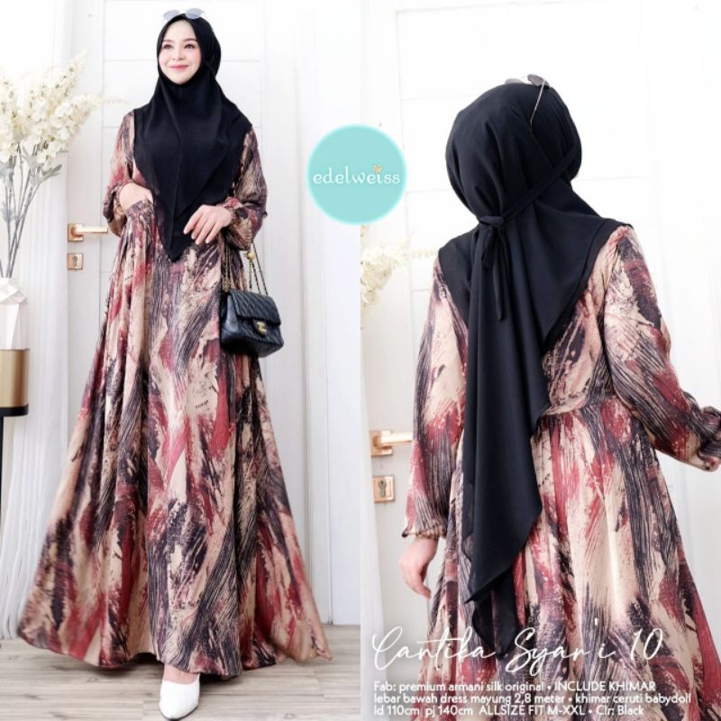 Cantika Syari 10 By Edelweiss || Gamis Syari