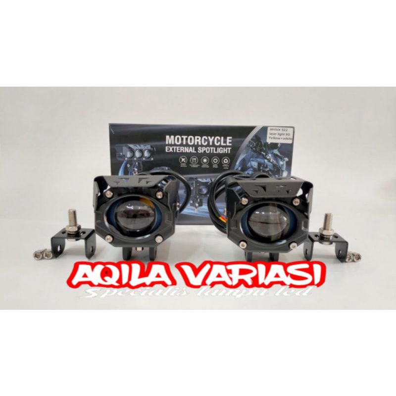 Lampu kabut,lampu tembak Aeslux S22 LED Laser gun 9D Putih kuning