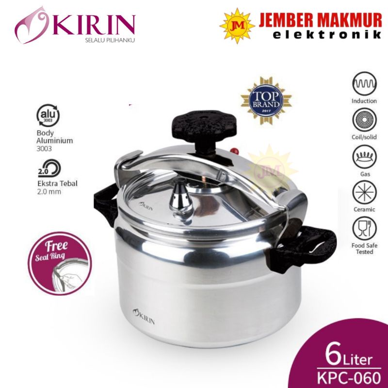 Panci Presto Kirin Pressure Cooker 6Liter KPC-060