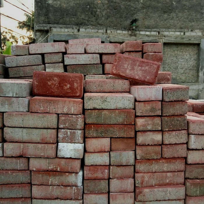 PAVING BLOCK CONBLOK BATA MERAH 6cm press mesin