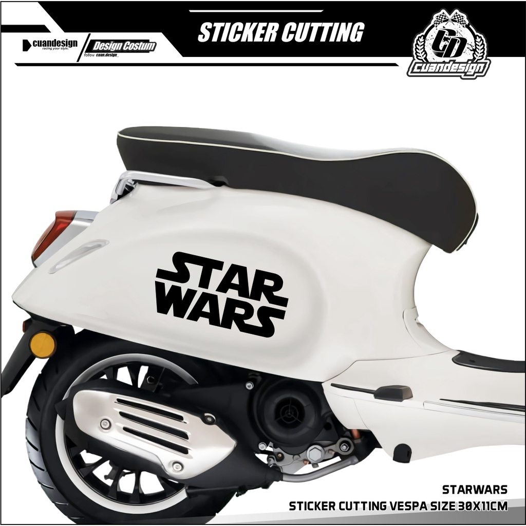STICKER CUTTING STIKER MOTOR STRIPING CUTTING VESPA SC VSP SPRINT LX SCOOPY LOGO STARWARS