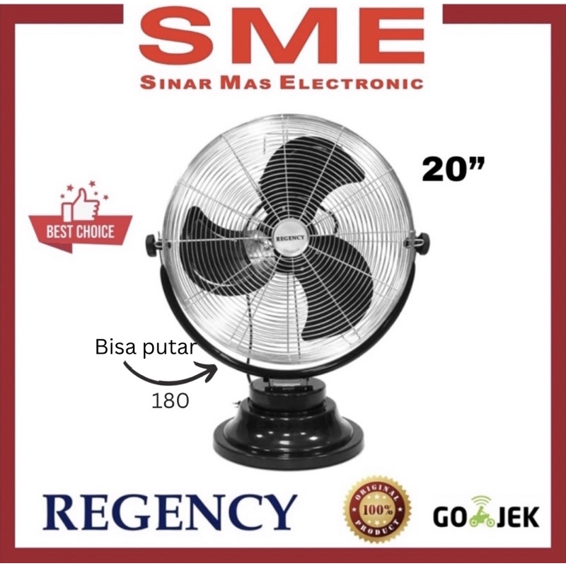 Kipas Angin Besi Duduk di Meja / Lantai PUTAR 20” REGENCY