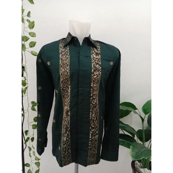 songket silungkang kemeja pria
