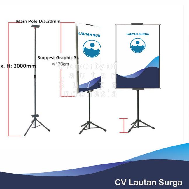 Tripod Banner/ Stand Banner TRIPOD / TRIPOD Display BERDIRI